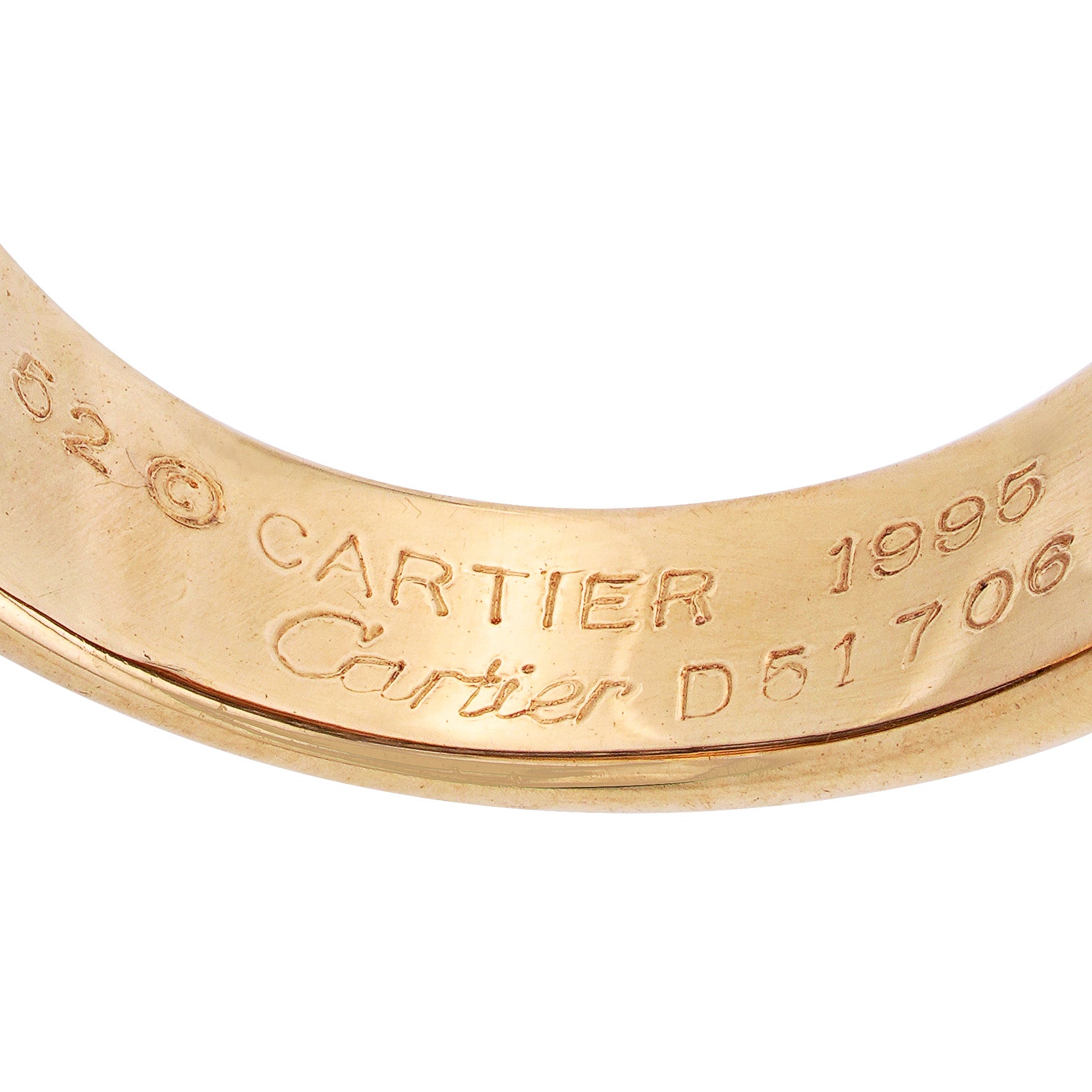 signature on vintage cartier paris 18kt yellow gold platinum and diamond colisee ring