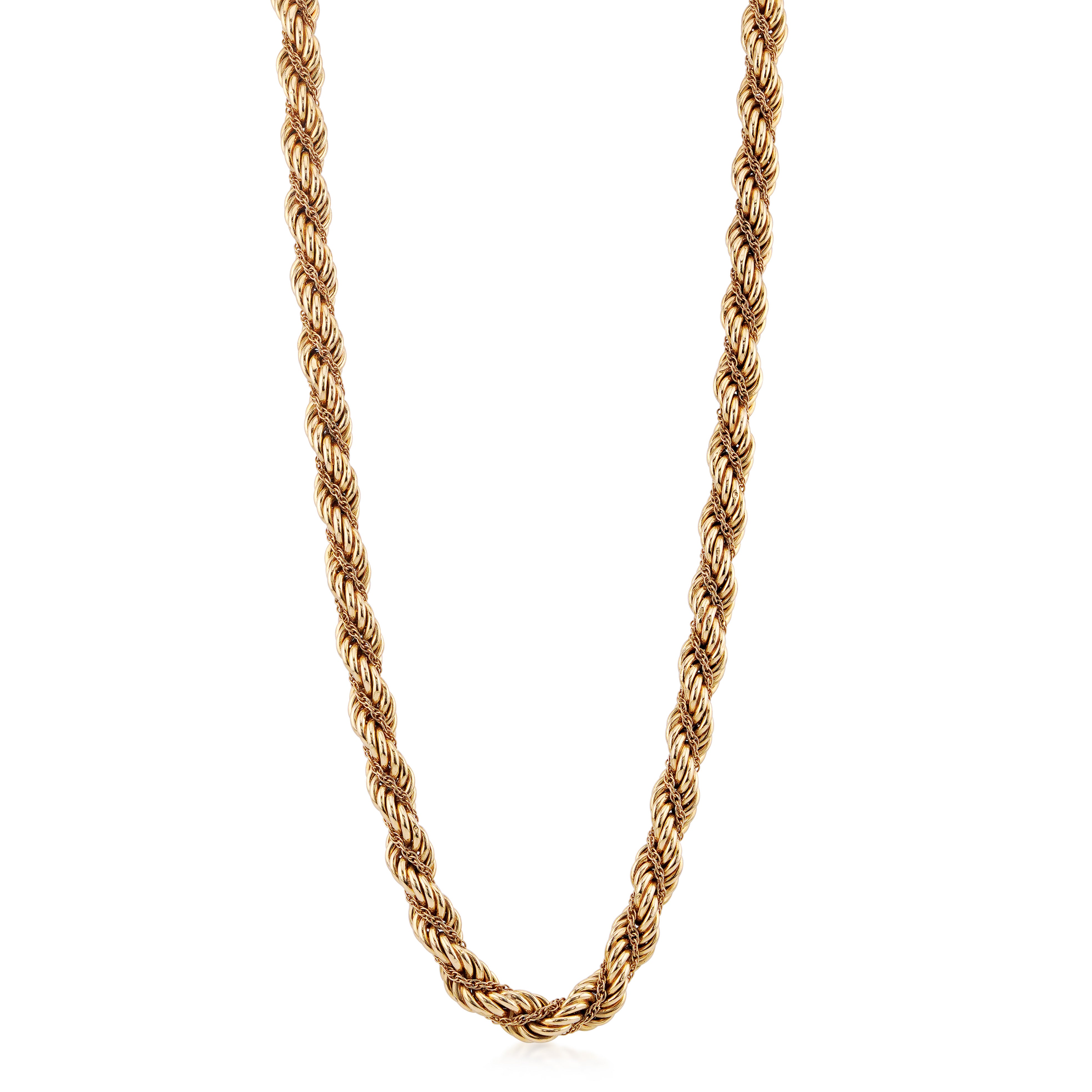 Tiffany 14kt Yellow Gold Long Rope Chain