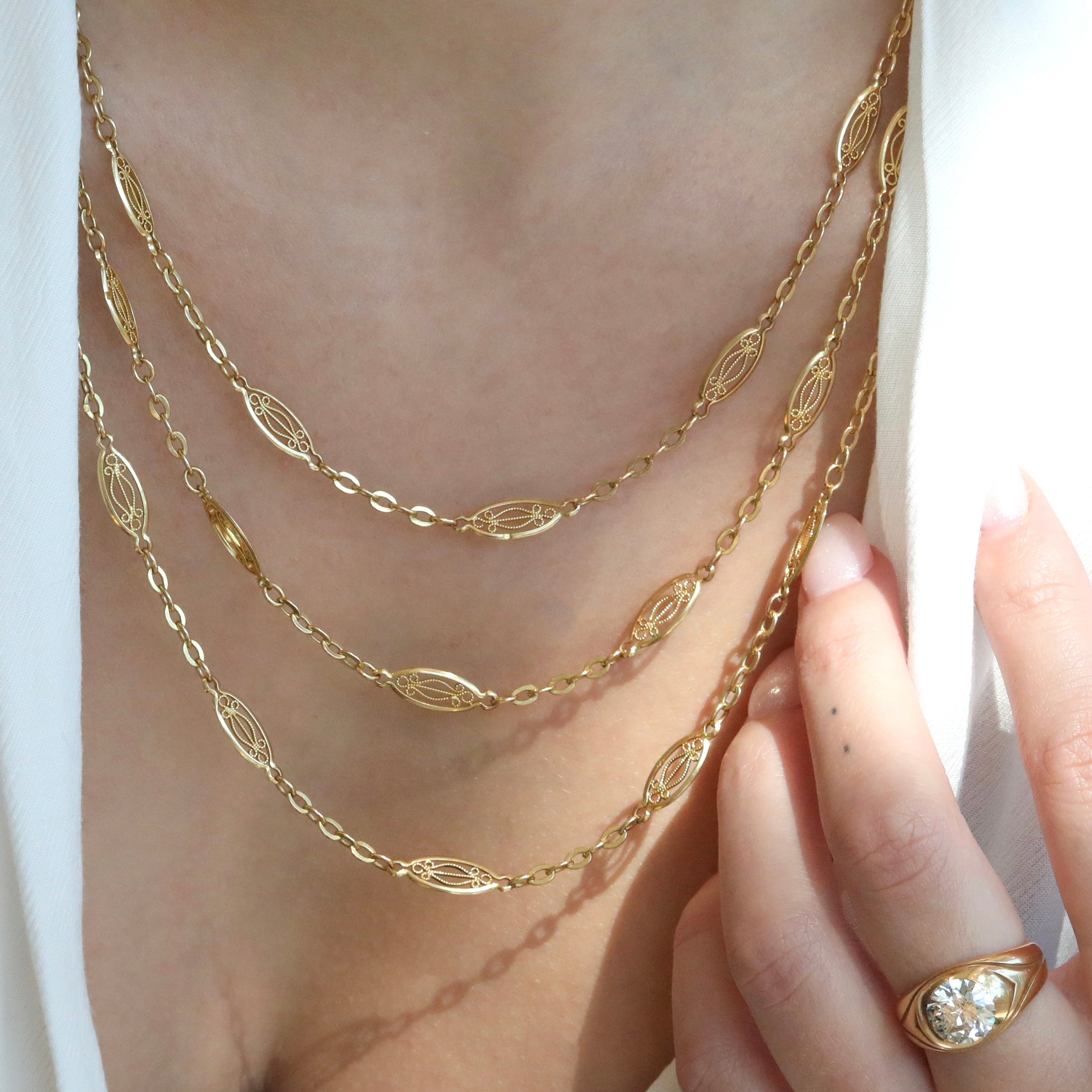 Antique French 18kt Yellow Gold Chain