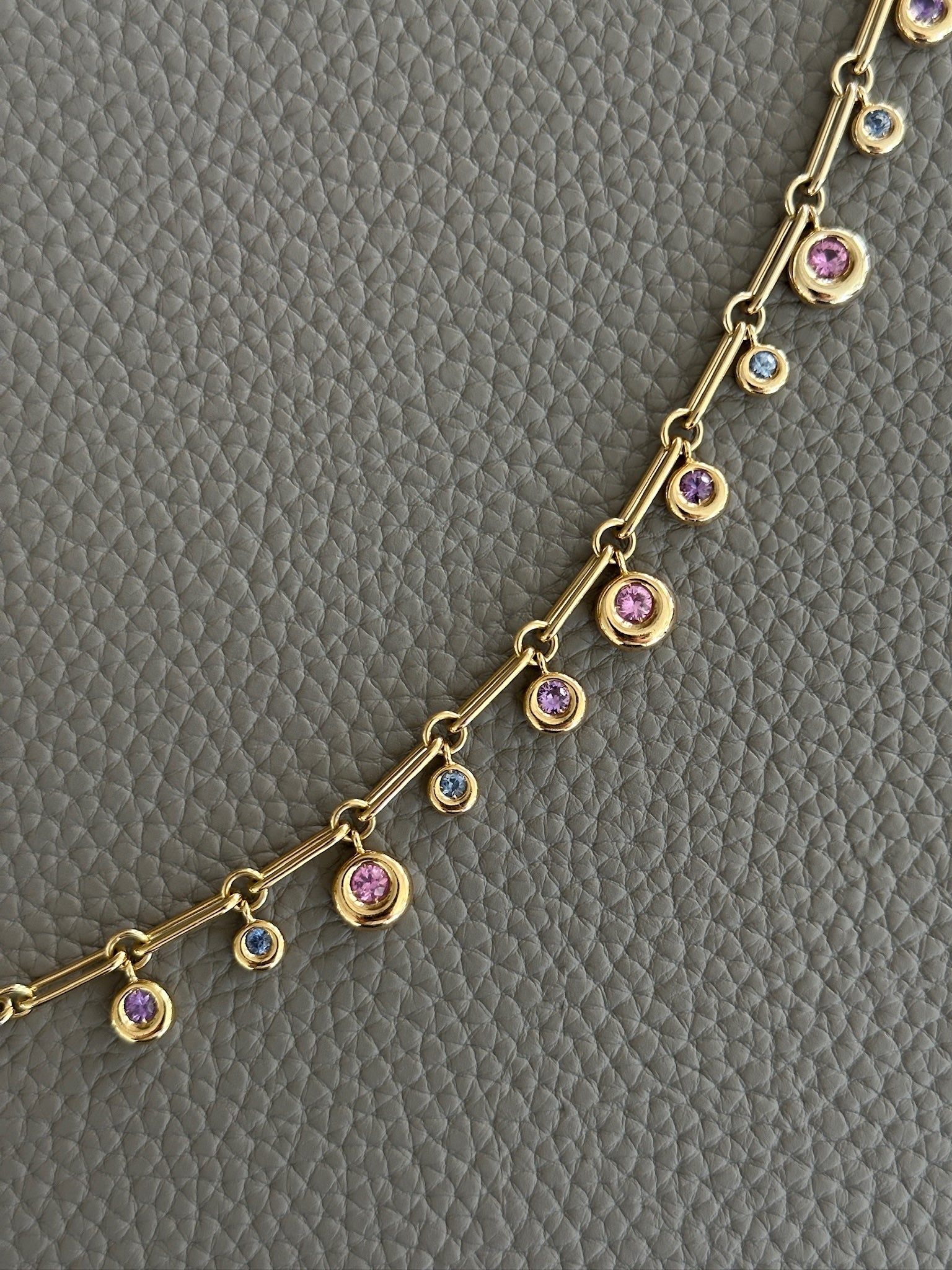 Chaumet 18kt Yellow Gold and Sapphire Paper Link Bracelet