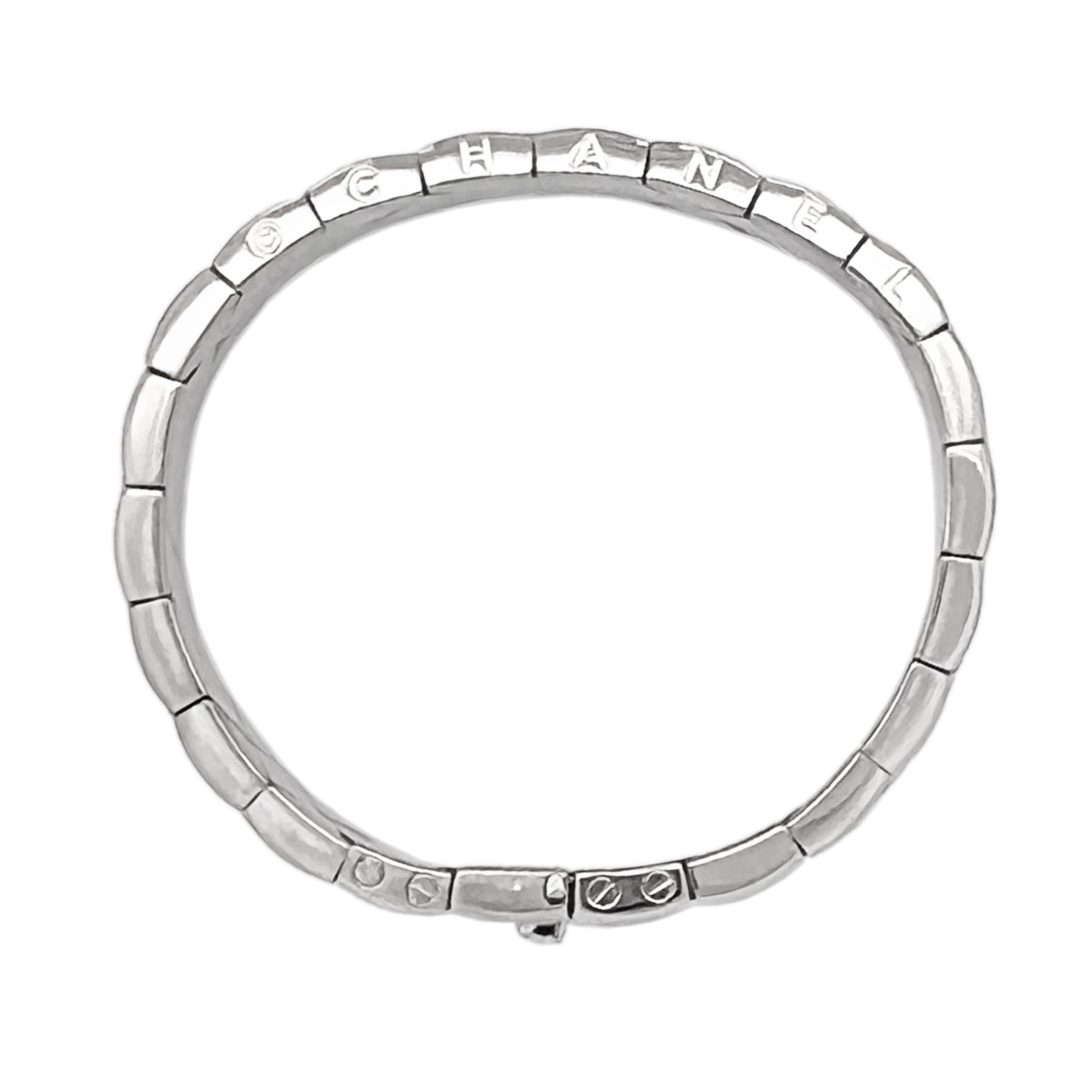 Chanel 18kt White Gold Matelasse Bracelet
