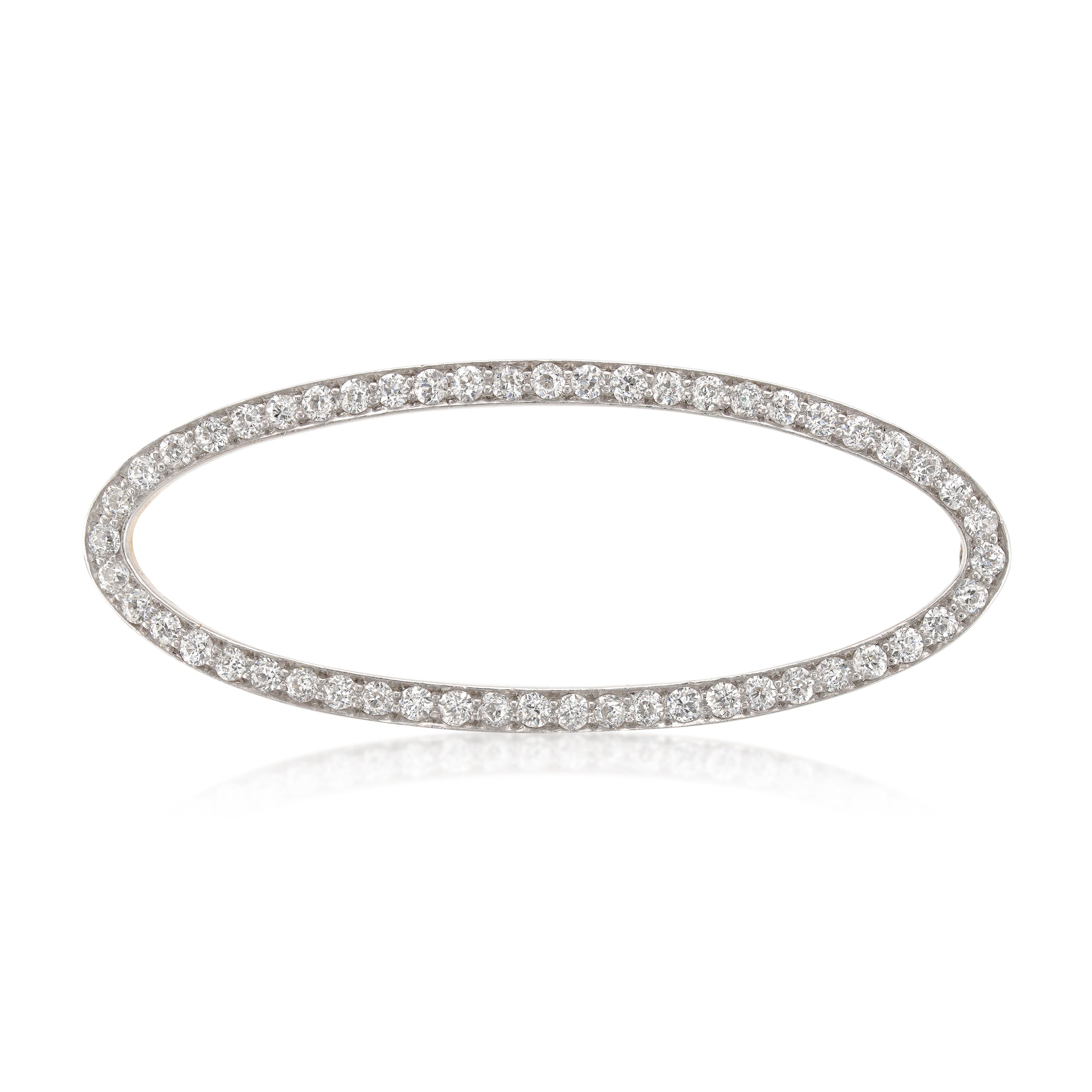 Edwardian 18kt Yellow Gold and Platinum Top Diamond Barrette