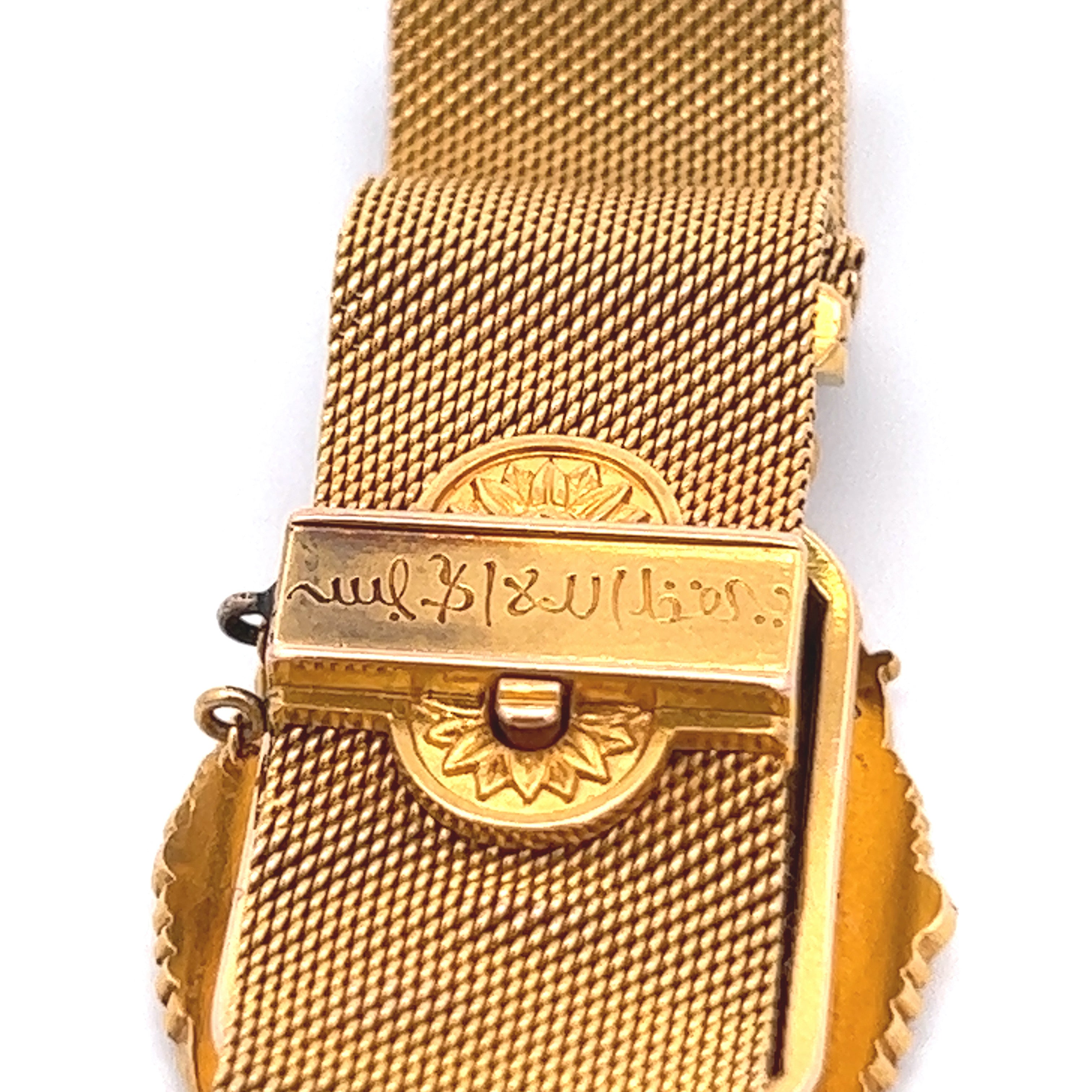 Egyptian Revival 18kt Yellow Gold and Opal Bracelet by Jaques & Marcus