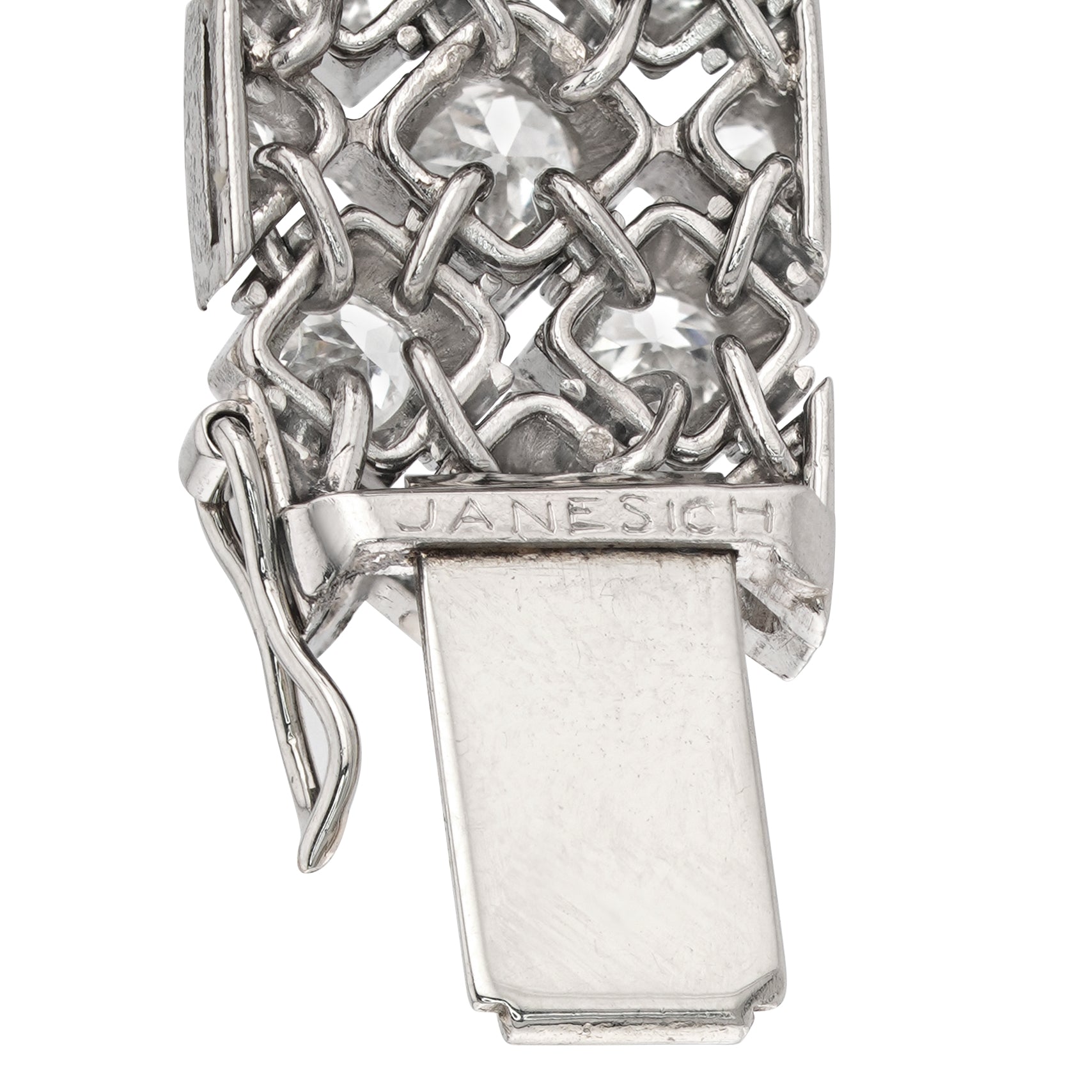 French Art Deco Janesich Platinum and Diamond Bracelet