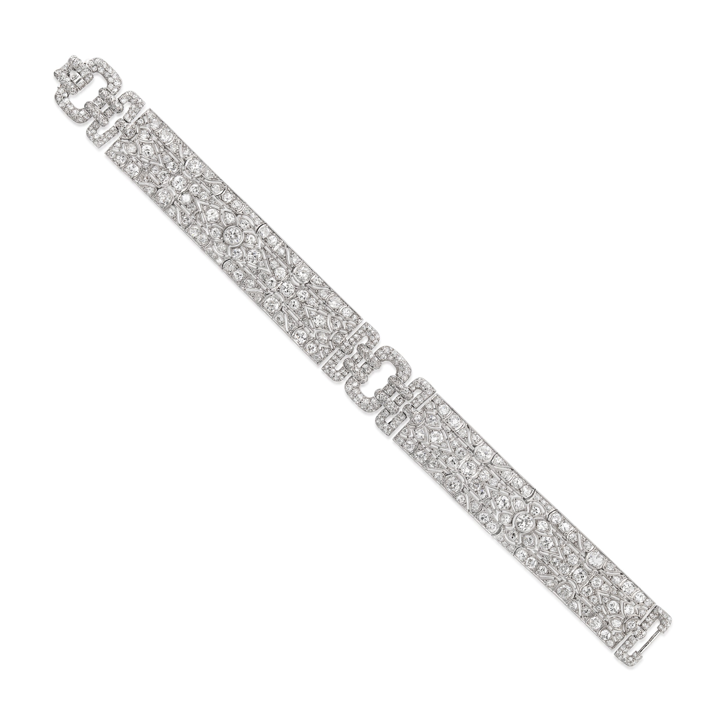 Art Deco Platinum and Diamond Bracelet