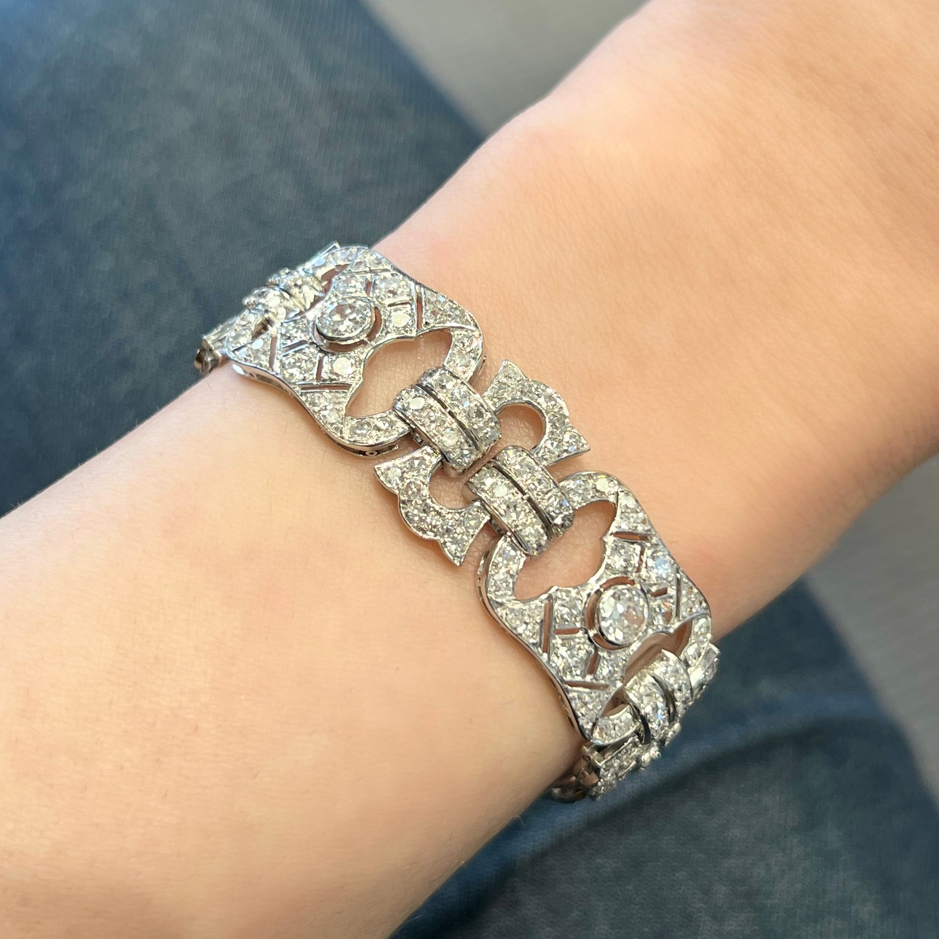 Art Deco Platinum and Diamond Bracelet