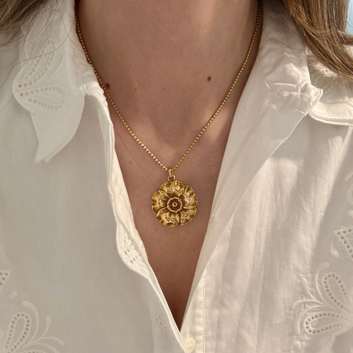Antique Yellow Gold Floral Locket