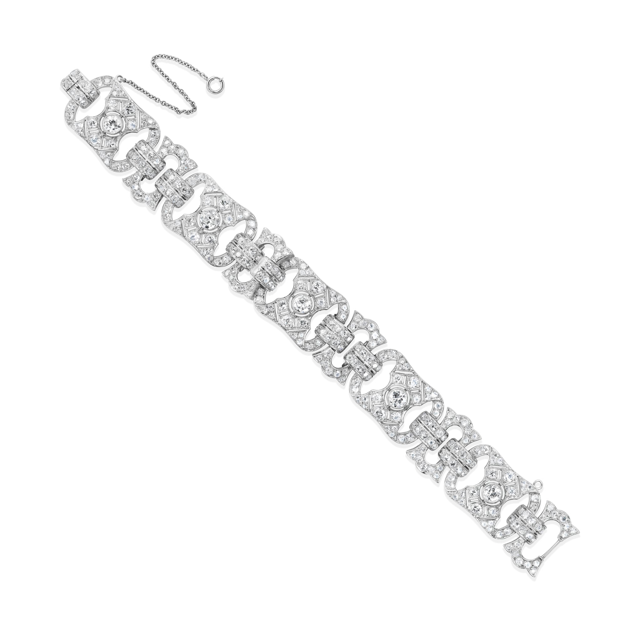 Art Deco Platinum and Diamond Bracelet