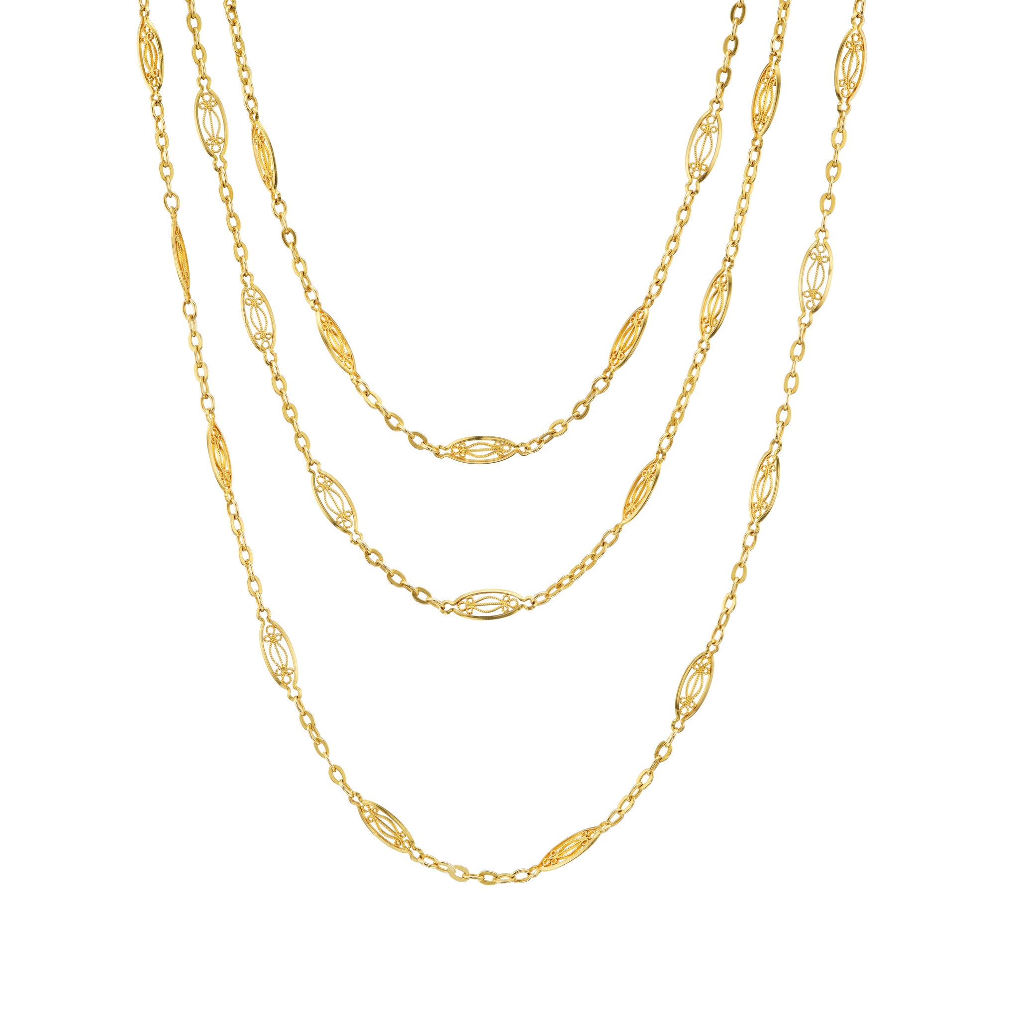 Antique French 18kt Yellow Gold Chain