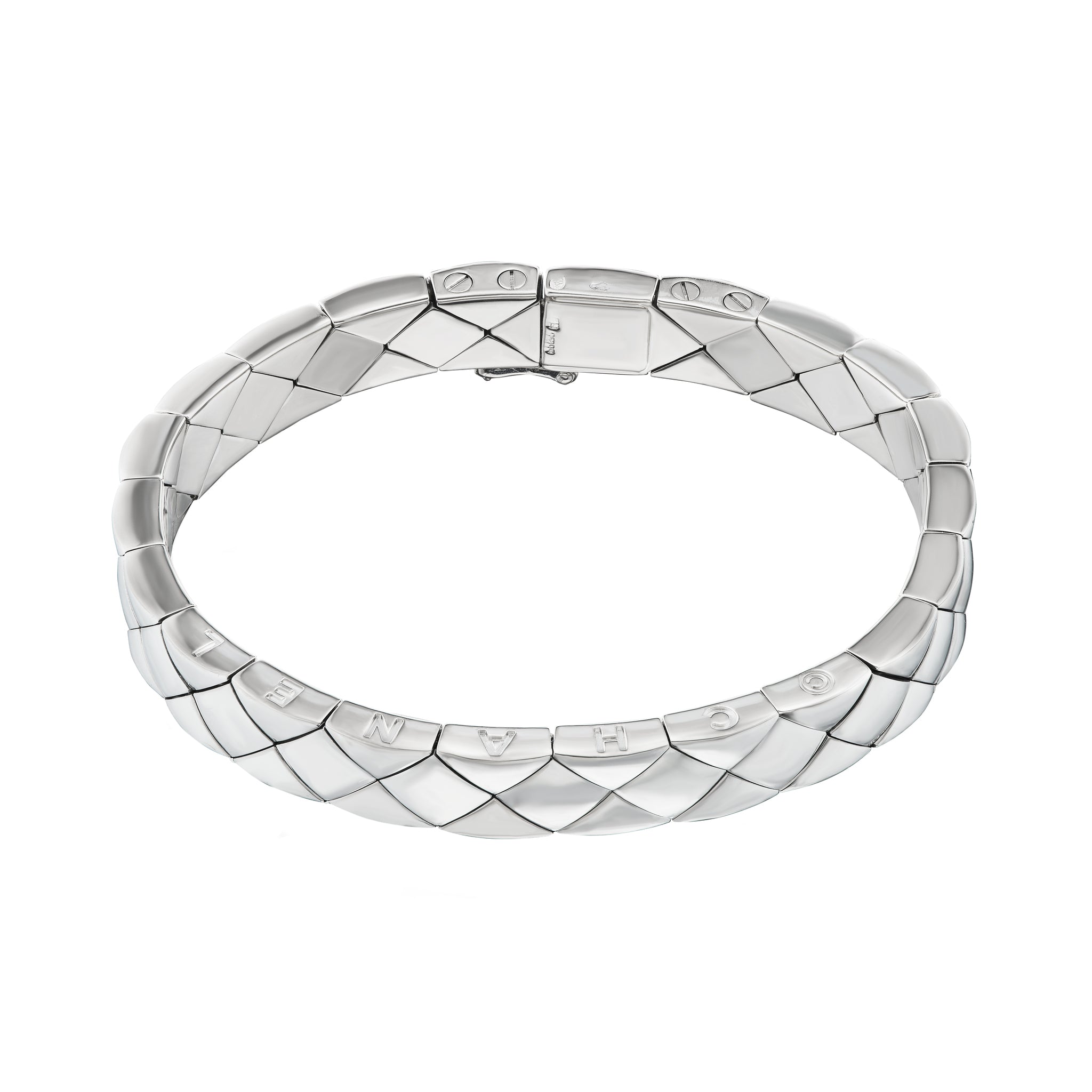 Chanel 18kt White Gold Matelasse Bracelet