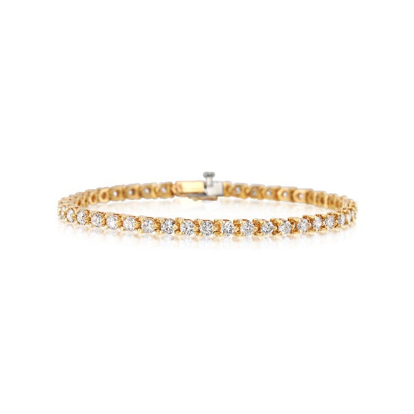 Vintage 18kt Yellow Gold and Diamond Tennis Bracelet