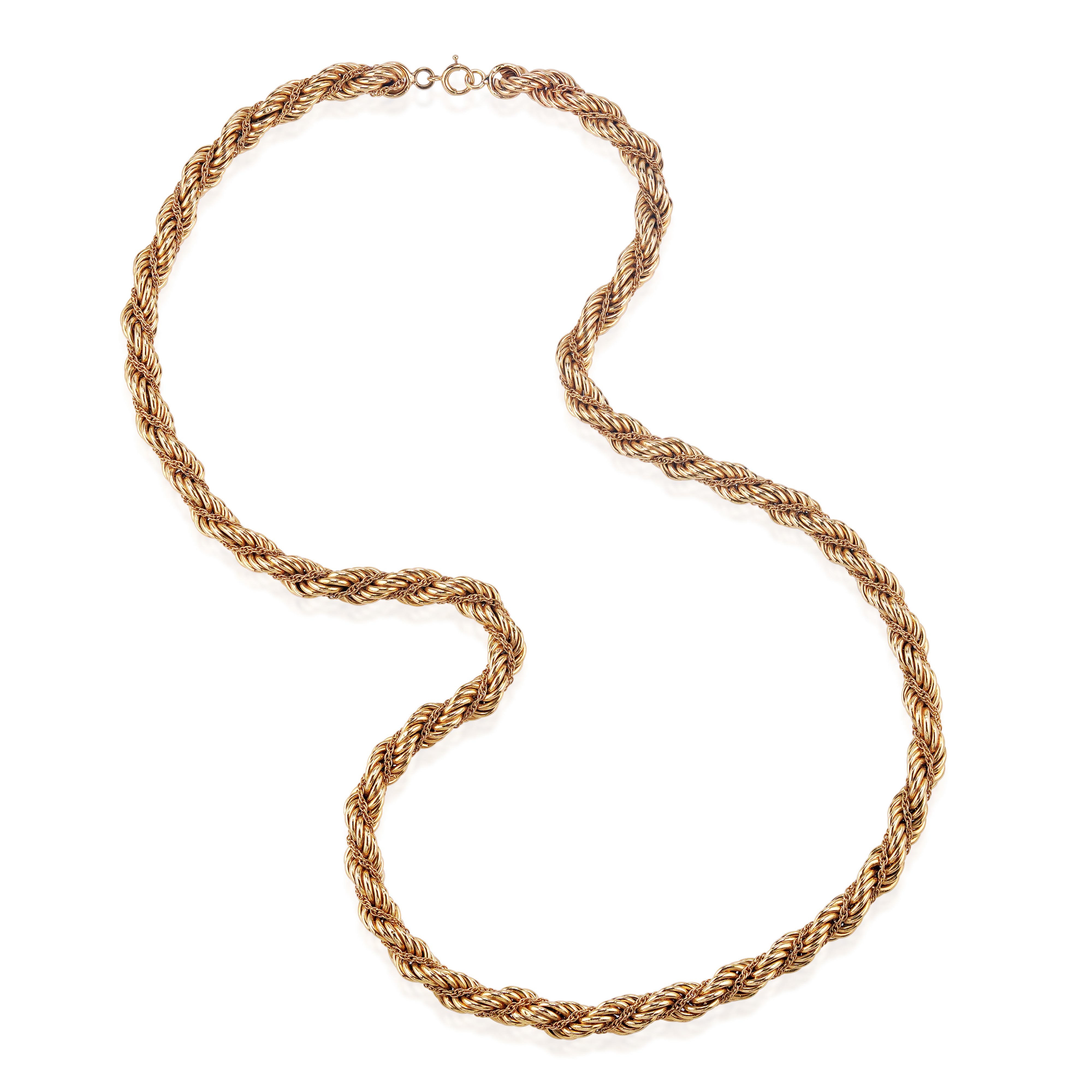 Tiffany 14kt Yellow Gold Long Rope Chain