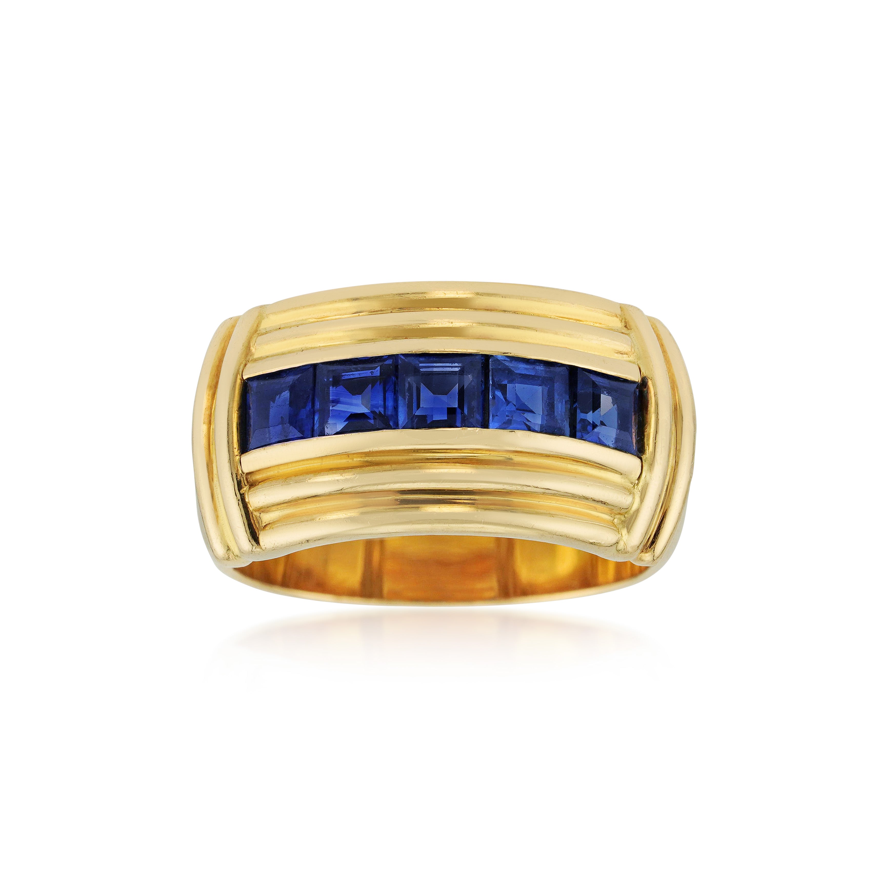 18kt Yellow Gold and Sapphire Ring