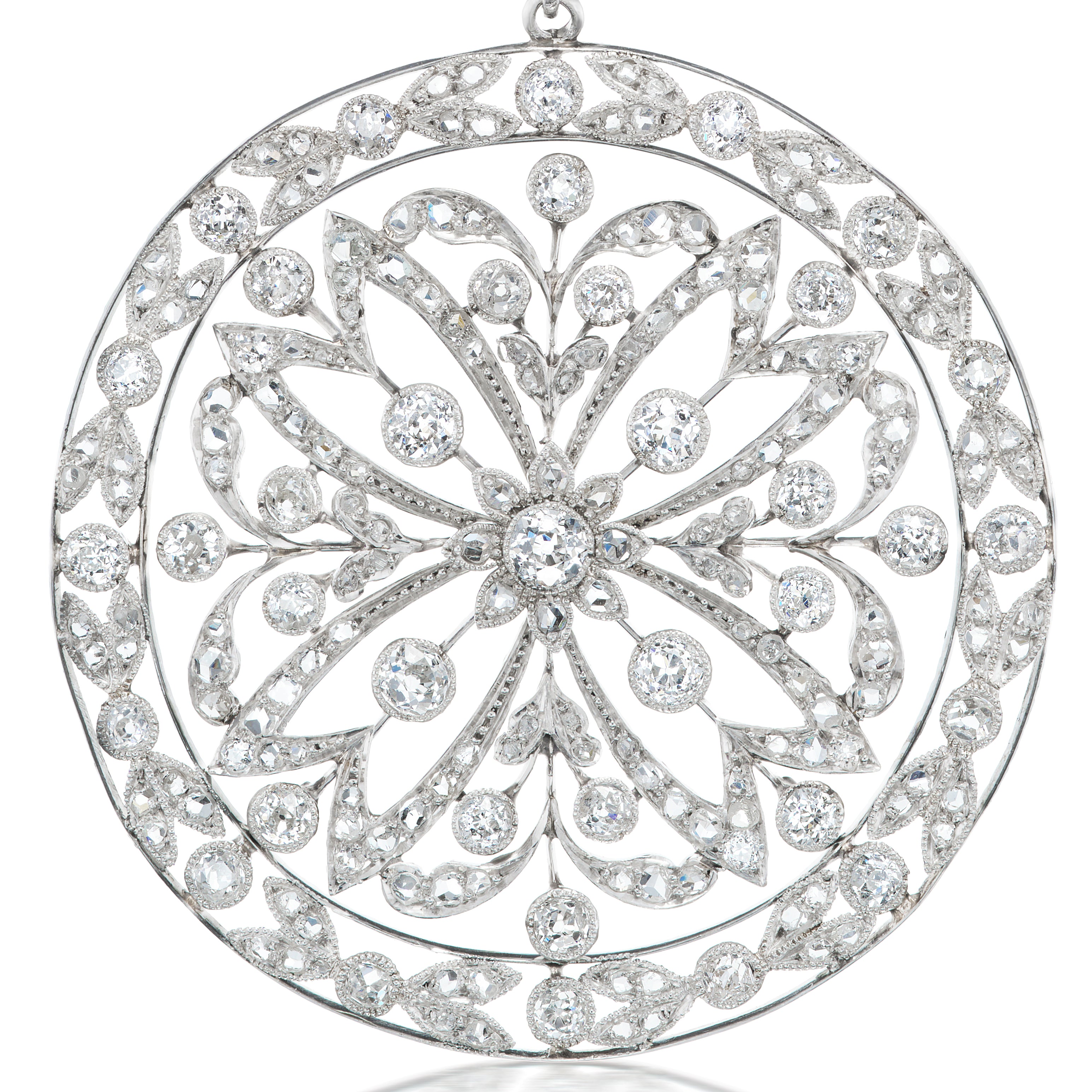 Edwardian Platinum and Diamond Pendant