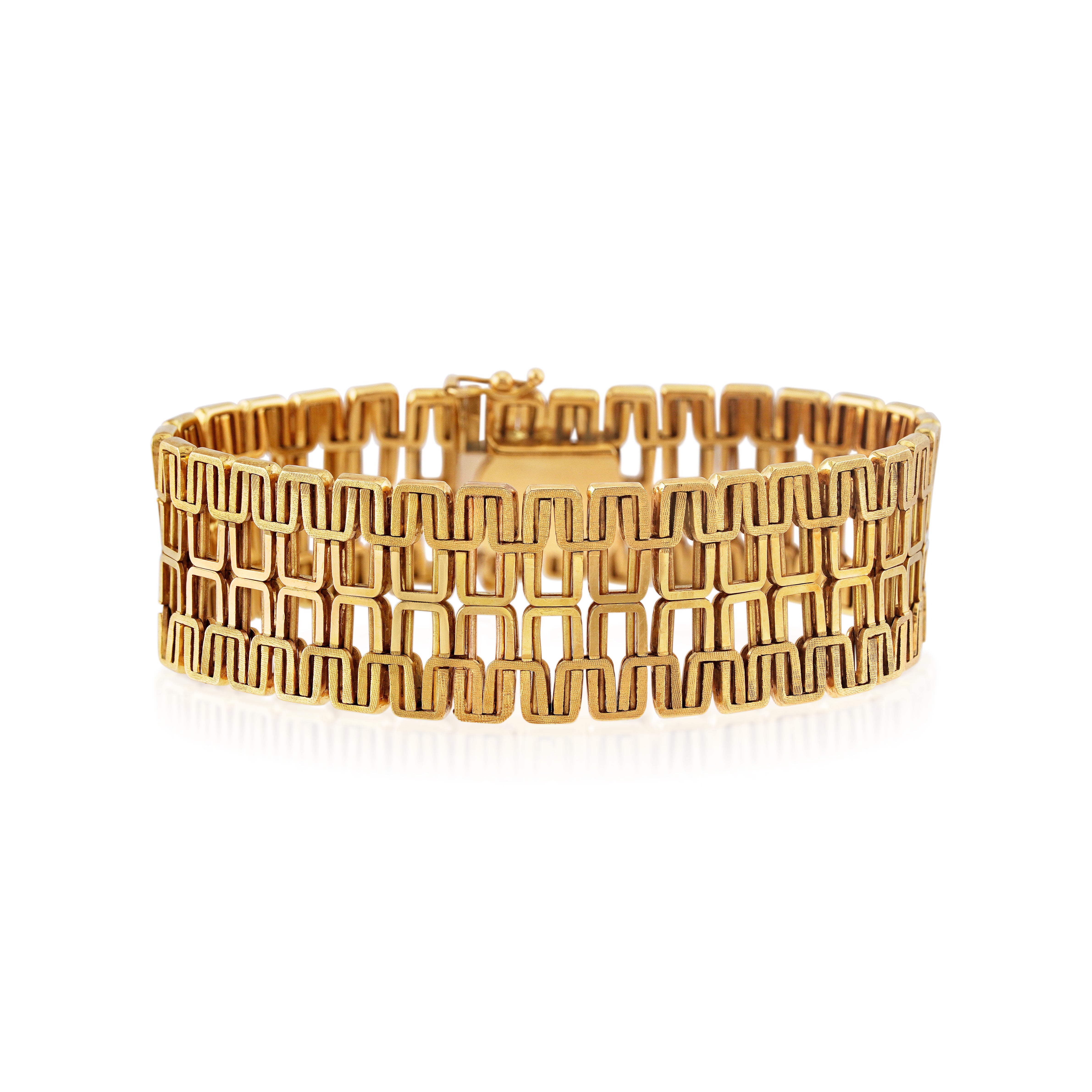 18kt Yellow Gold Flat Link Bracelet