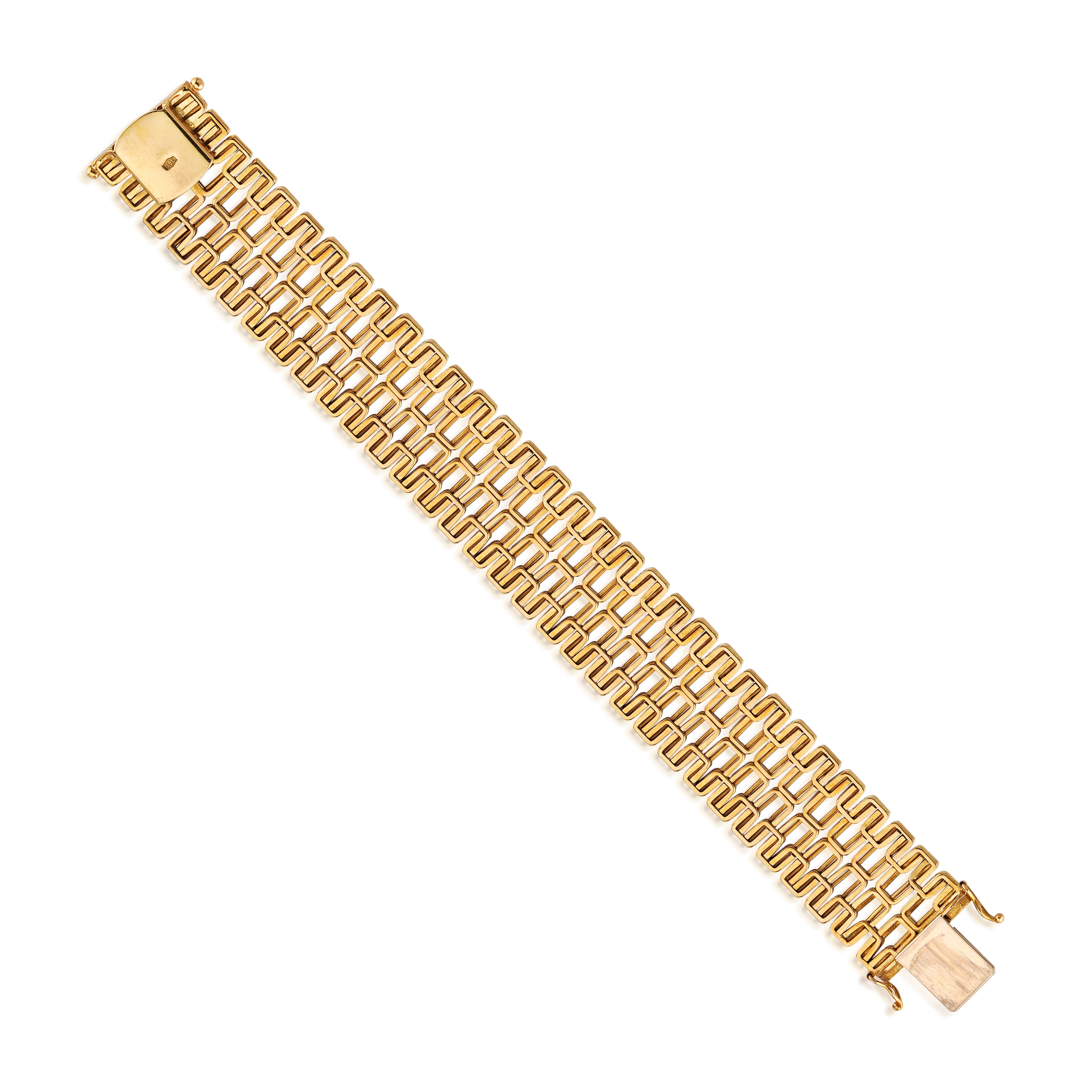 18kt Yellow Gold Flat Link Bracelet