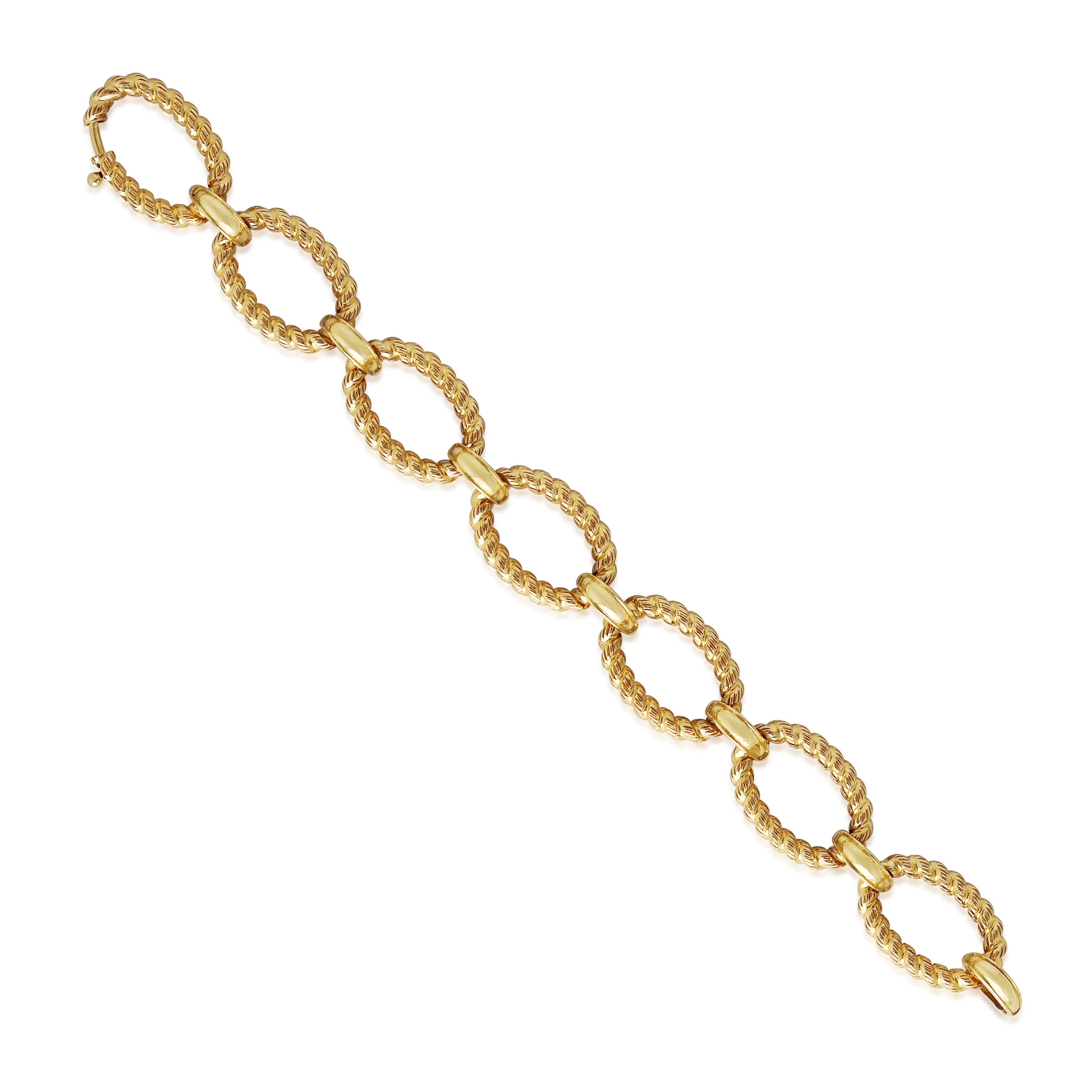 18kt Yellow Gold Oval Link Bracelet
