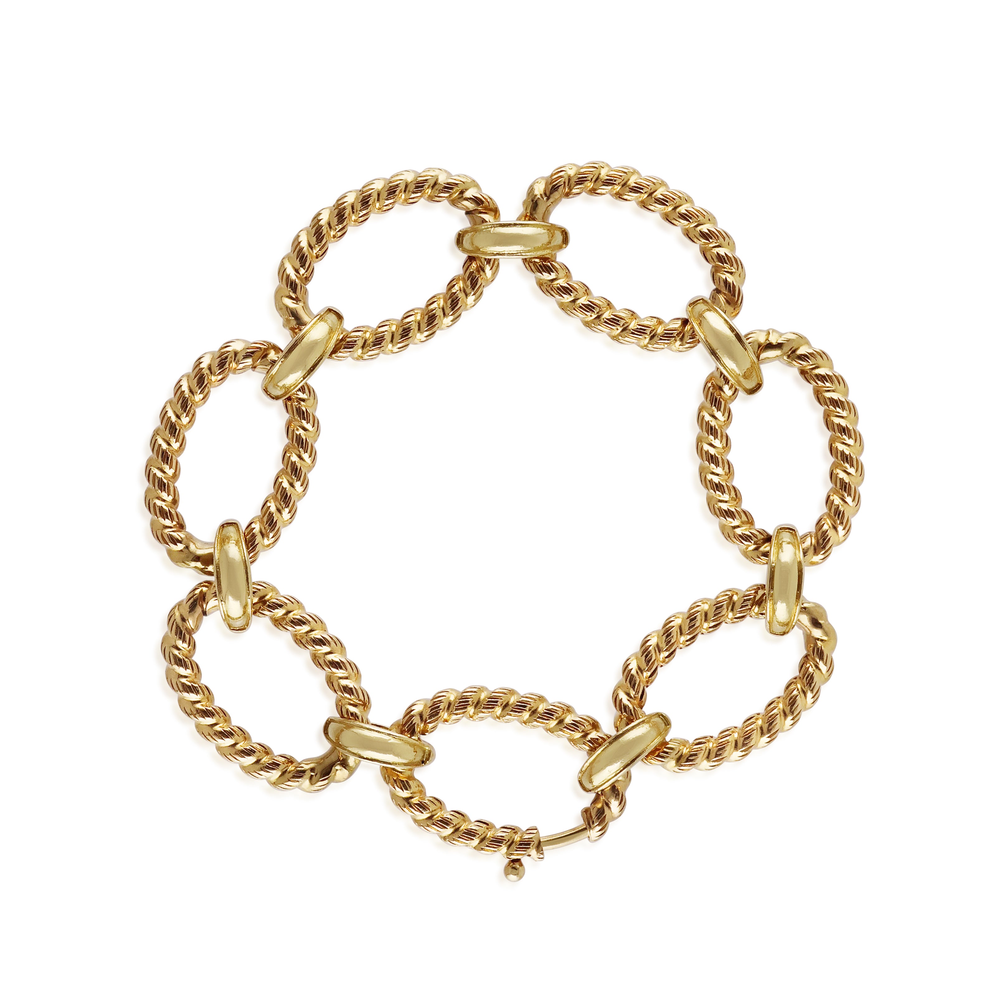 18kt Yellow Gold Oval Link Bracelet