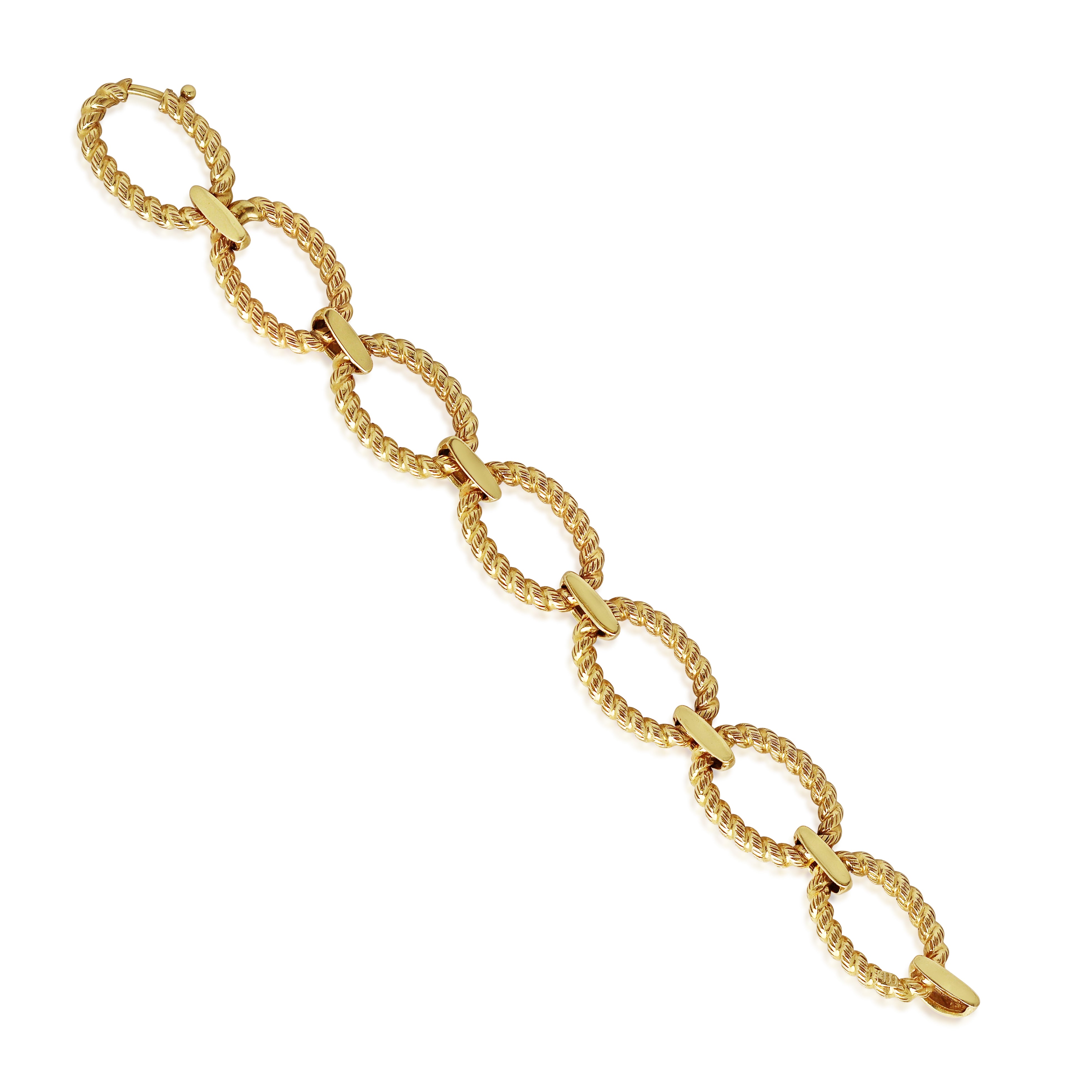 18kt Yellow Gold Oval Link Bracelet