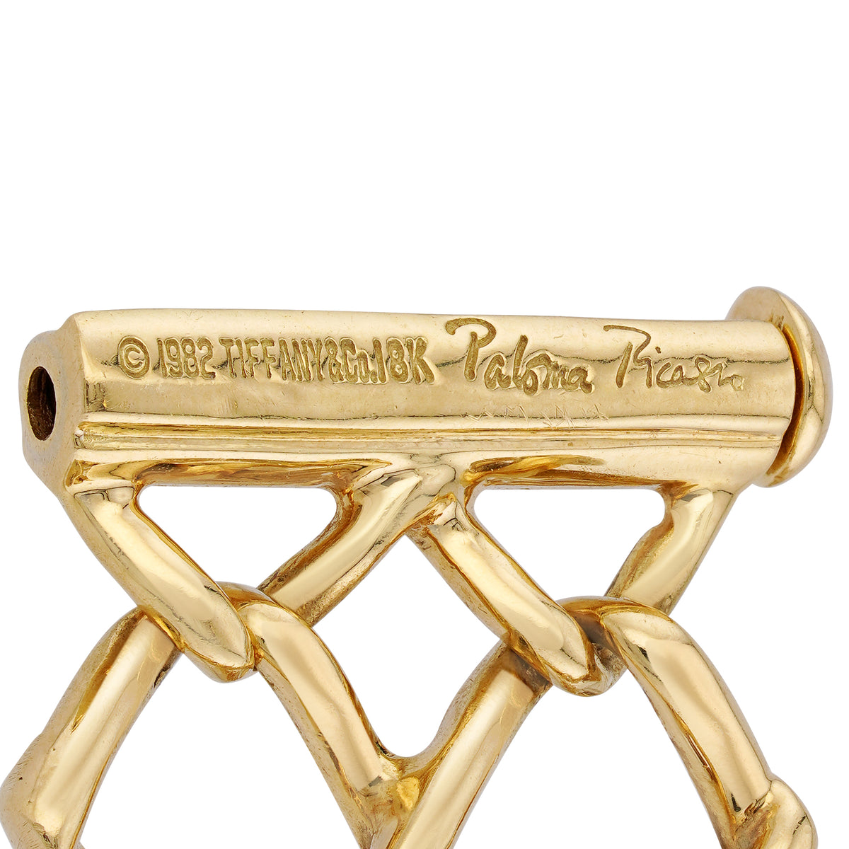 Signature of Tiffany & Co by Paloma Picasso 18kt Yellow Gold and Diamond Link Necklace