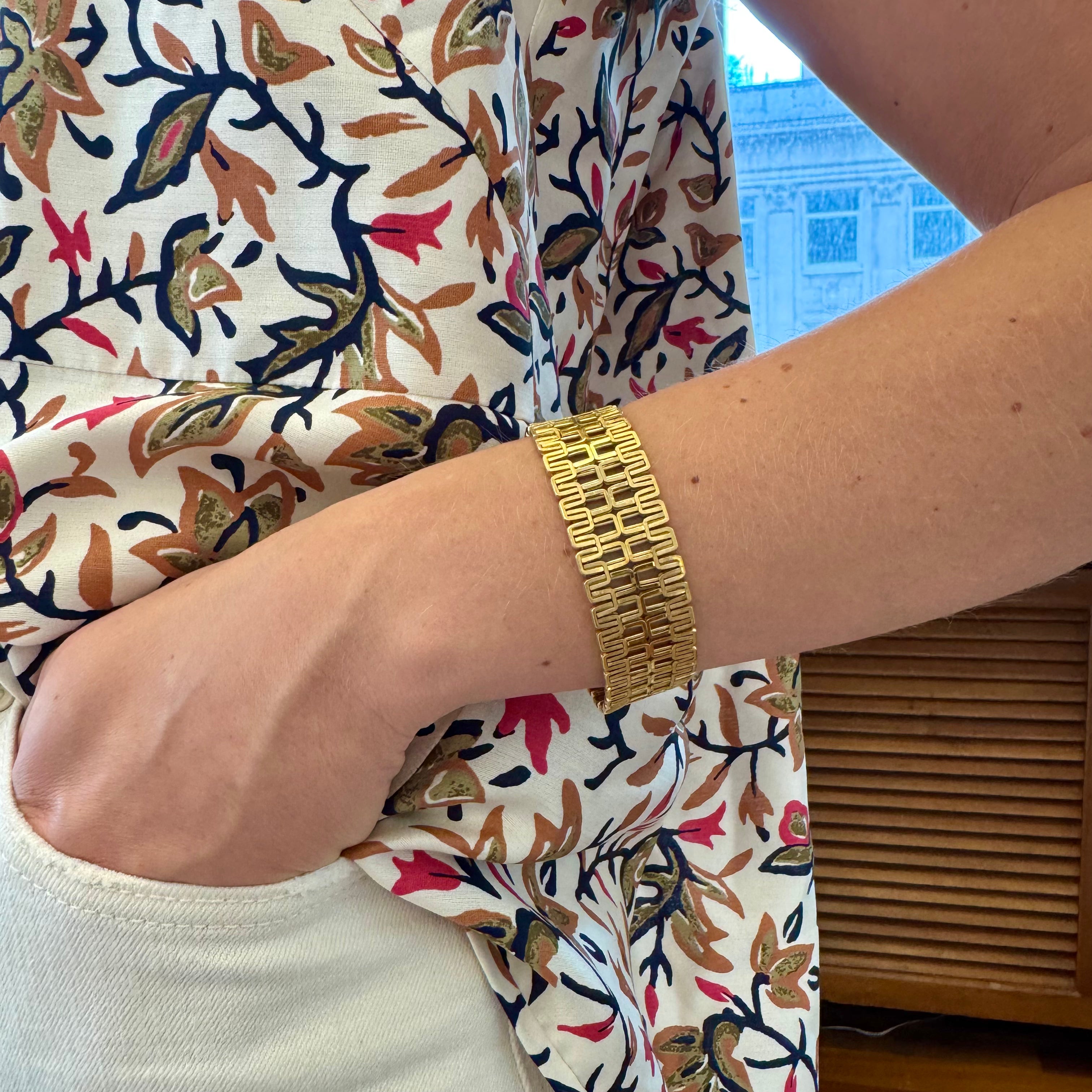 18kt Yellow Gold Flat Link Bracelet