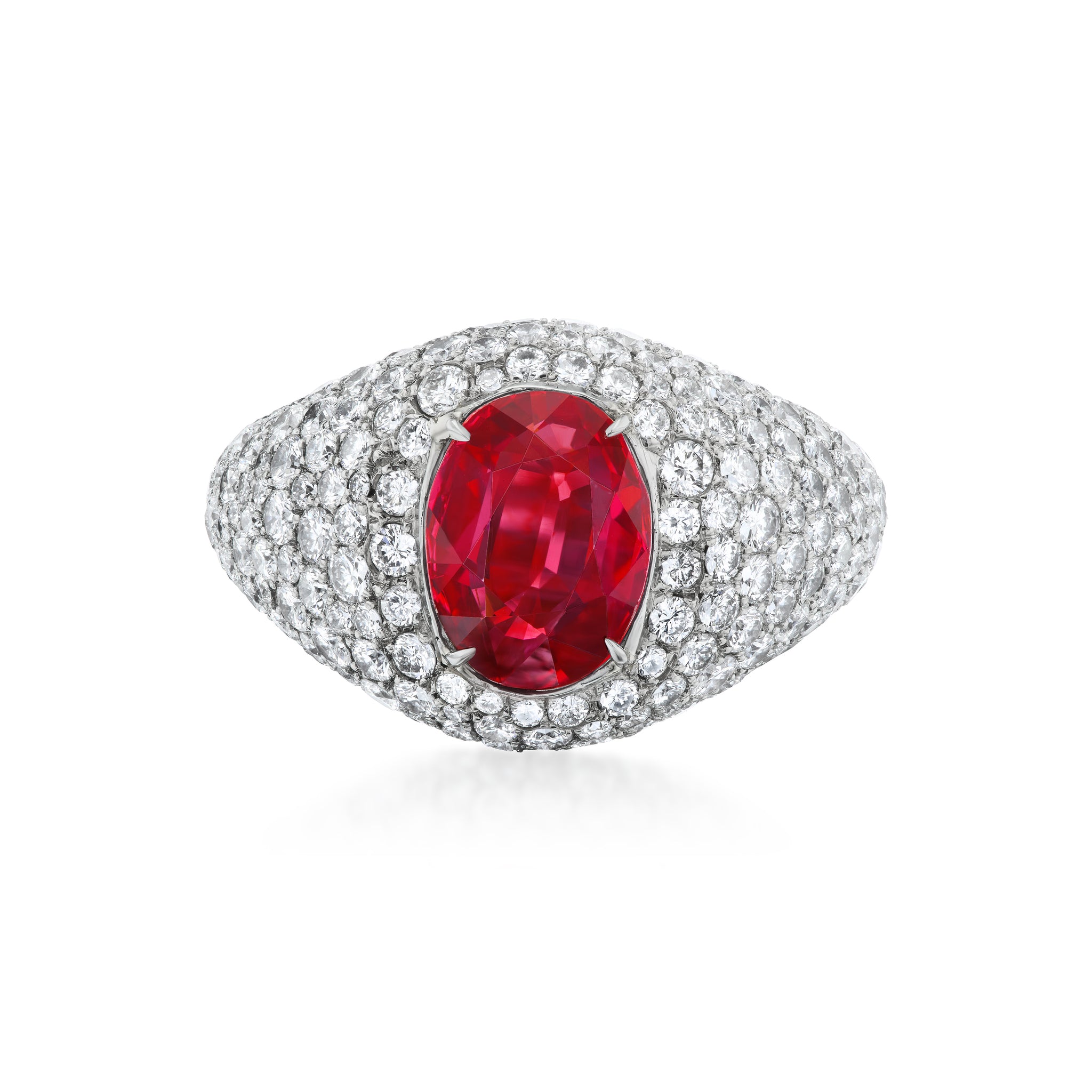 18kt White Gold Ruby and Diamond Ring