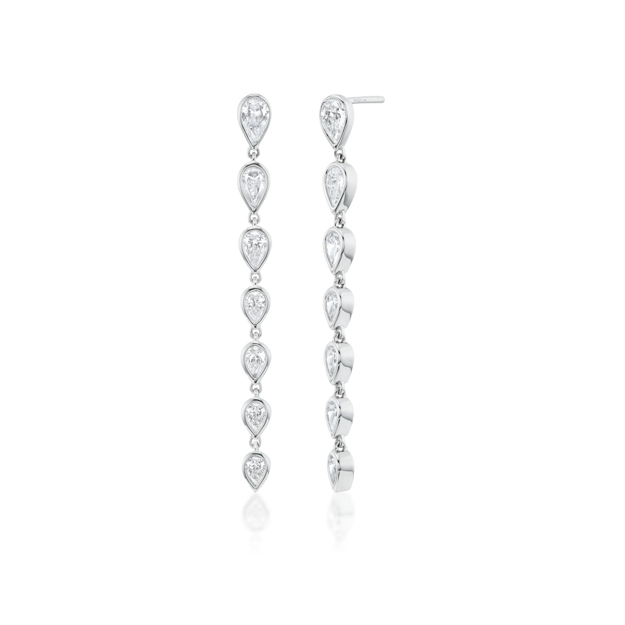 The Ava Pearshape Diamond Drop Earrings