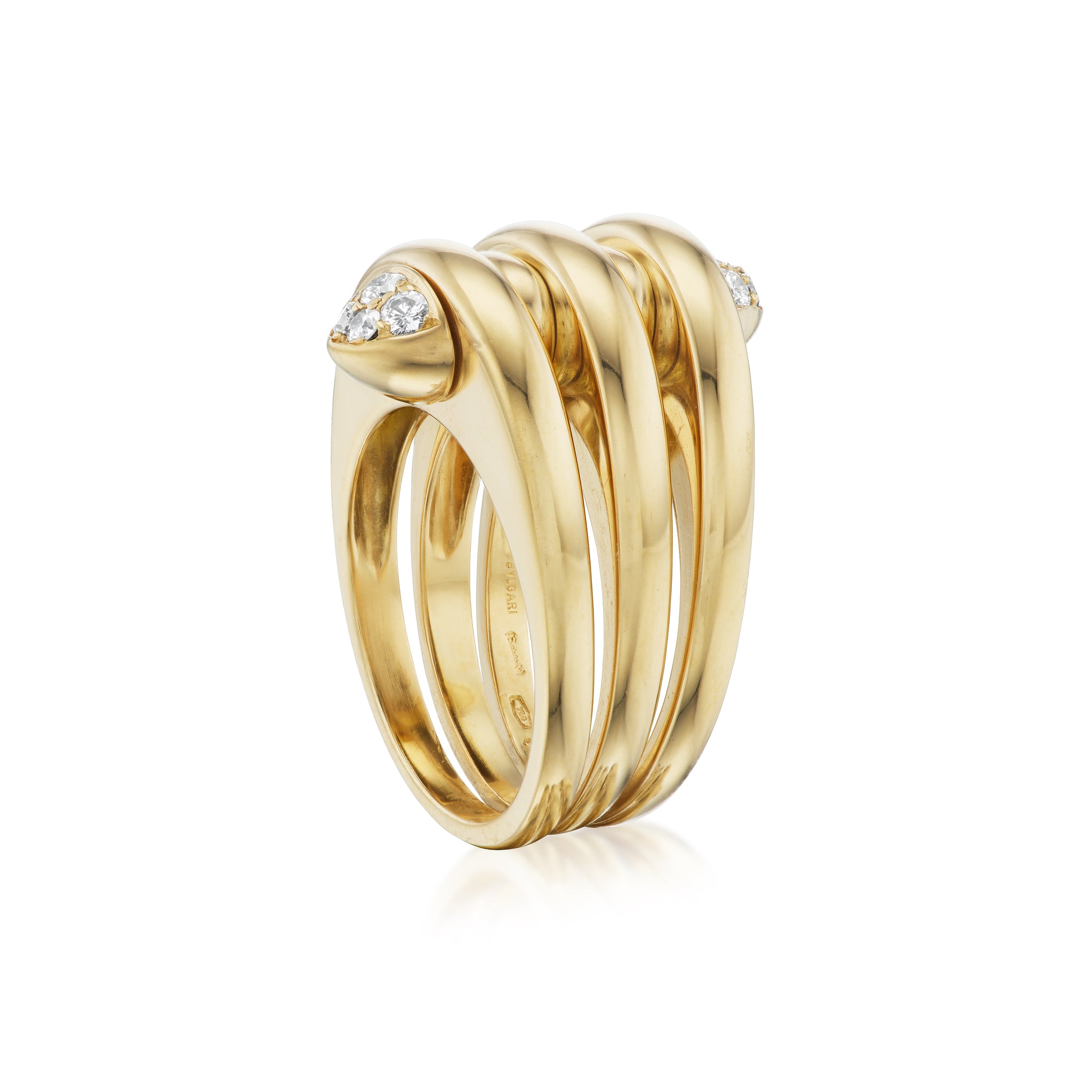 Bulgari 18kt Yellow Gold and Diamond Ring