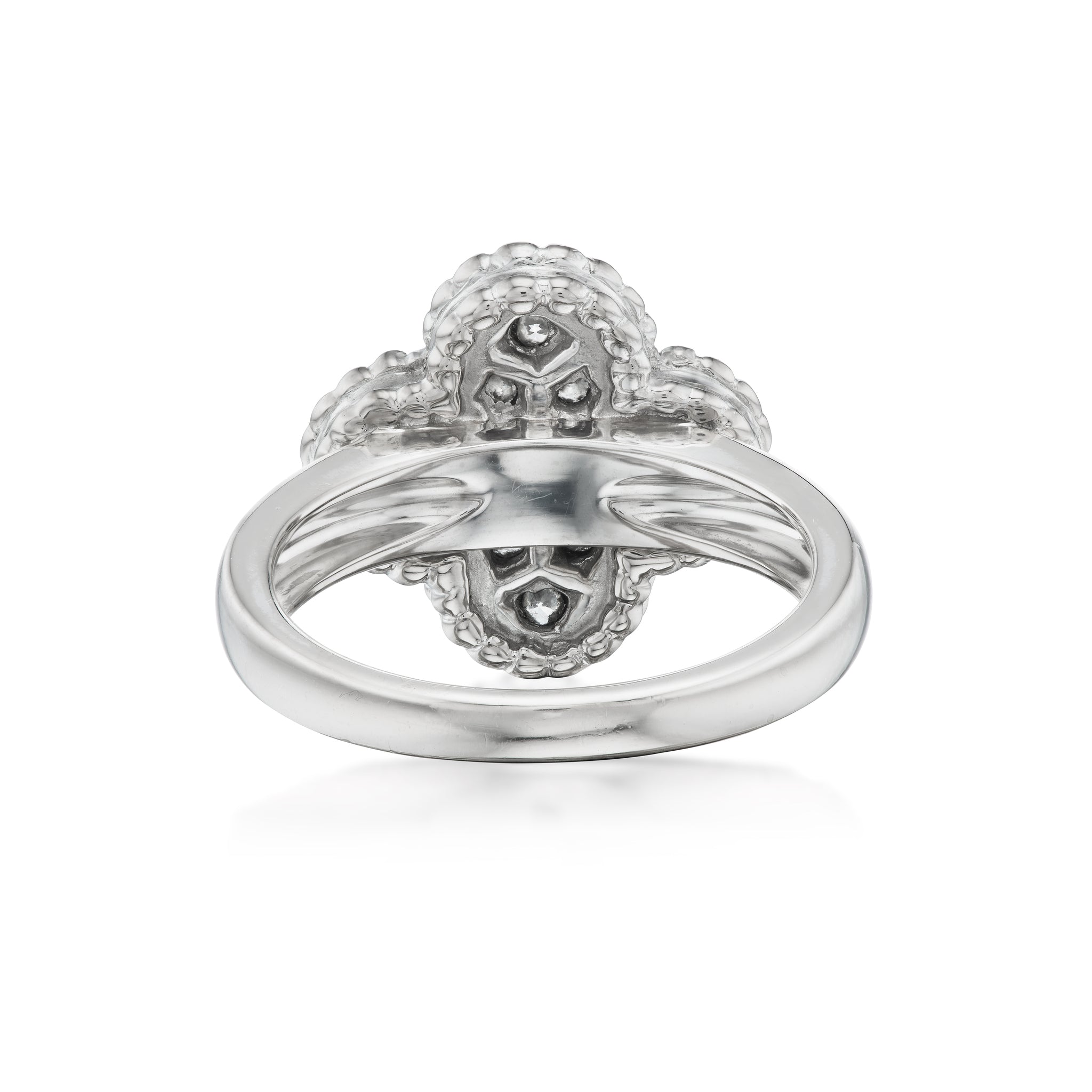 Van Cleef & Arpels 18kt White Gold and Diamond Alhambra Ring