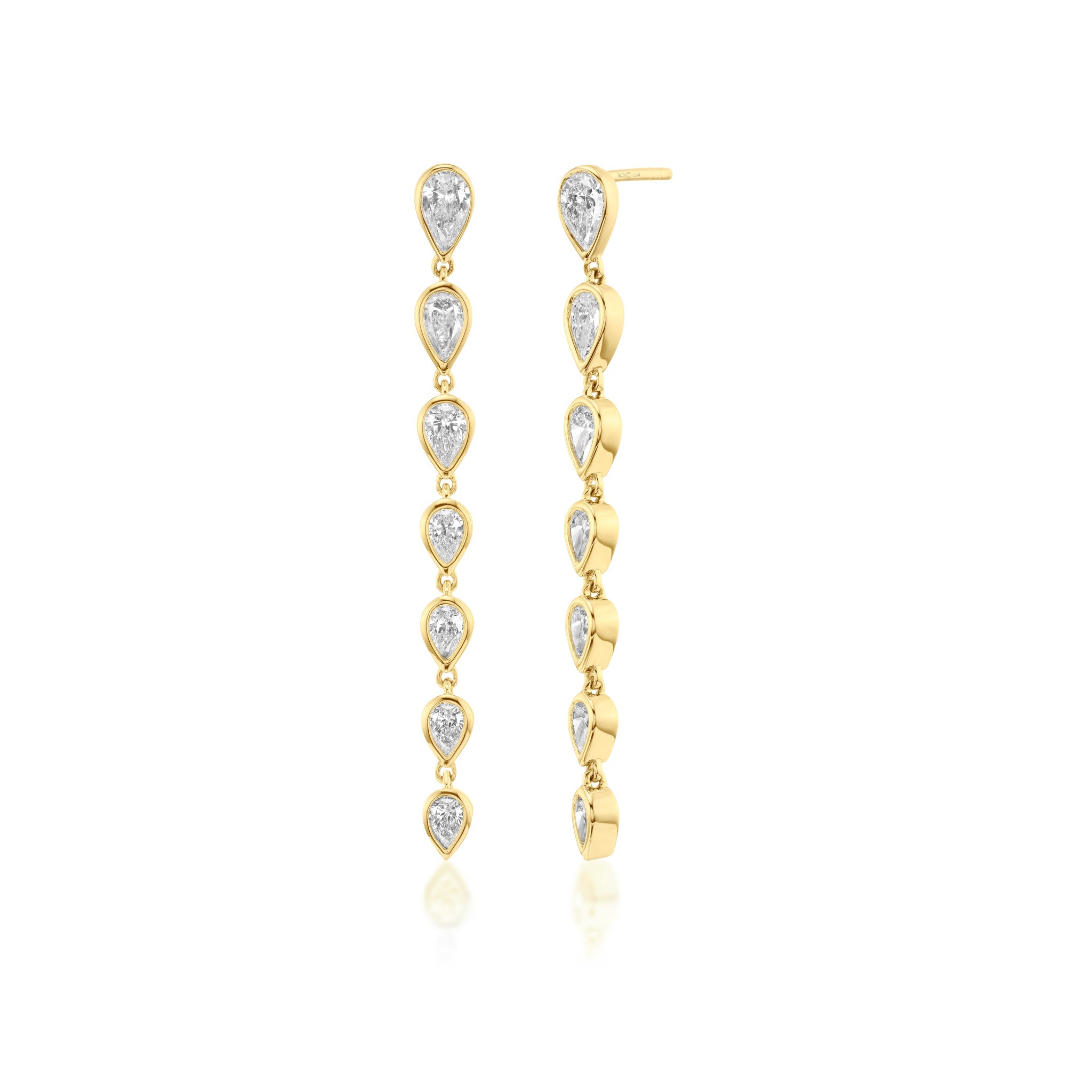 The Ava Pearshape Diamond Drop Earrings