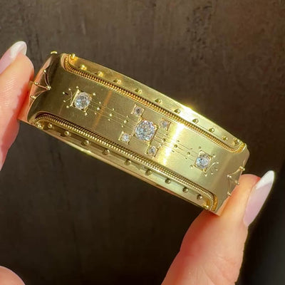Victorian bangle with Old Mine and Rose Cut diamonds video