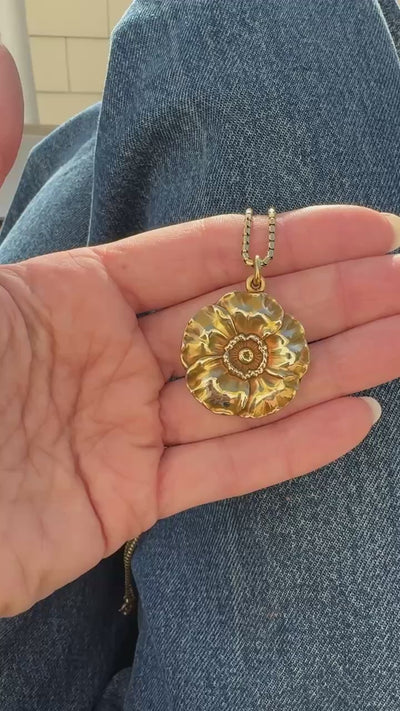 Antique Yellow Gold Floral Locket